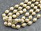 10mm Czech Glass Lt Coffee Baroque Pearl Chain w/Gold Caps -- Sold by the foot